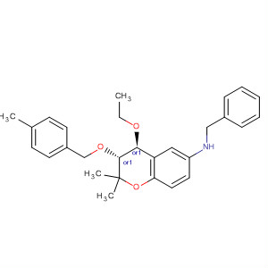2H-1-Benzopyran-6-amine,4-ethoxy-3,4-dihydro-2,2-dimethyl-3-[(4-methylphenyl)methoxy]-N-(phenylmethyl)-, (3R,4S)-rel-