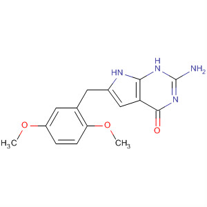 4H-Pyrrolo[2,3-d]pyrimidin-4-one,2-amino-6-[(2,5-dimethoxyphenyl)methyl]-1,7-dihydro-