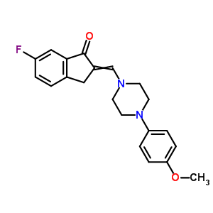 6-fluoro-2-{[4-(4-methoxyphenyl)piperazin-1-yl]methylidene}-2,3-dihydro-1H-inden-1-one