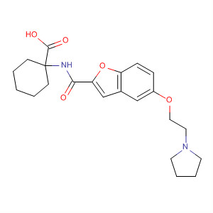 Cyclohexanecarboxylic acid,1-[[[5-[2-(1-pyrrolidinyl)ethoxy]-2-benzofuranyl]carbonyl]amino]-