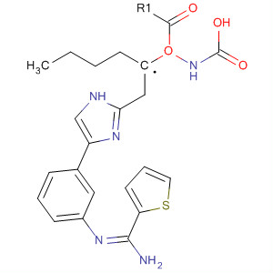 Carbamic acid,[2-[4-[3-[(E)-(amino-2-thienylmethylene)amino]phenyl]-1H-imidazol-2-yl]ethyl]-, butyl ester