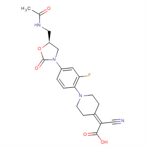 Acetic acid,[1-[4-[(5S)-5-[(acetylamino)methyl]-2-oxo-3-oxazolidinyl]-2-fluorophenyl]-4-piperidinylidene]cyano-