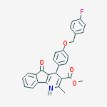 Methyl 4-[4-[(4-fluorophenyl)methoxy]phenyl]-2-methyl-5-oxo-1,4-dihydroindeno[1,2-b]pyridine-3-carboxylate