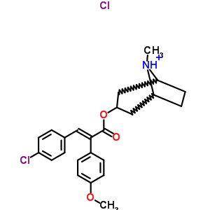 (8-methyl-8-azoniabicyclo[3.2.1]octan-3-yl) (e)-3-(4-chlorophenyl)-2-(4-methoxyphenyl)prop-2-enoate;chloride