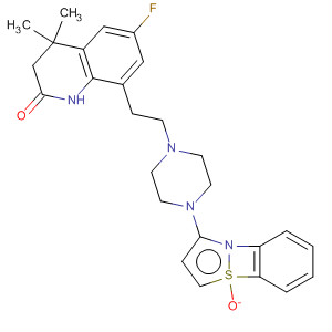 2(1H)-Quinolinone,6-fluoro-3,4-dihydro-4,4-dimethyl-8-[2-[4-(1-oxido-1,2-benzisothiazol-3-yl)-1-piperazinyl]ethyl]-