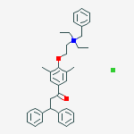 N-benzyl-2-[4-(3,3-diphenylpropanoyl)-2,6-dimethylphenoxy]-N,N-diethylethanaminium chloride