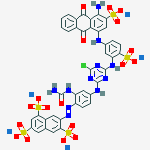 PENTASODIUM 7-[4-[[4-[[5-[(4-AMINO-9,10-DIOXO-3-SULFONATO-ANTHRACEN-1-YL)AMINO]-2-SULFONATO-PHENYL]AMINO]-6-CHLORO-1,3,5-TRIAZIN-2-YL]AMINO]-2-(CARBAMOYLAMINO)PHENYL]DIAZENYLNAPHTHALENE-1,3,6-TRISULFONATE