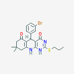 5-(3-bromophenyl)-8,8-dimethyl-2-(propylsulfanyl)-5,8,9,10-tetrahydropyrimido[4,5-b]quinoline-4,6(1H,7H)-dione