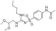 Acetamide, N-(4-((((butylamino)((2,2-dimethoxyethyl)amino)methylene)am ino)sulfonyl)phenyl)-