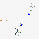 6-[dimethyl-[3-(2,6,6-trimethylcyclohexen-1-yl)butyl]azaniumyl]hexyl-dimethyl-[2-methyl-3-(2,6,6-trimethylcyclohexen-1-yl)propyl]azanium dibromide