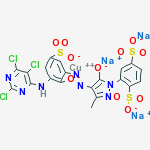trisodium [2-[4,5-dihydro-4-[[2-hydroxy-5-sulpho-3-[(2,5,6-trichloro-4-pyrimidinyl)amino]phenyl]azo]-3-methyl-5-oxo-1H-pyrazol-1-yl]benzene-1,4-disulphonato(5-)]cuprate(3-)
