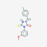 (5Z)-3-(3-methoxyphenyl)-5-[(4-methylphenyl)methylidene]-2-thioxoimidazolidin-4-one