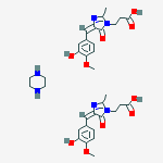 1H-IMIDAZOLE-1-PROPANOIC ACID,4,5-DIHYDRO-4-((3-HYDROXY-4-METHOXYPHENYL)METHYLENE)-2-METHYL-5-OXO-,COMPOUND WITH-PIPERAZINE
