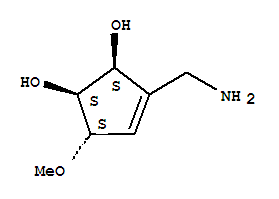 3-Cyclopentene-1,2-diol,3-(aminomethyl)-5-methoxy-, (1R,2R,5R)-rel-