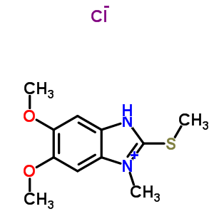 5,6-dimethoxy-3-methyl-2-(methylsulfanyl)-1H-benzimidazol-3-ium chloride