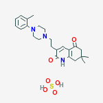 2,5(1H,6H)-QUINOLINEDIONE,7,8-DIHYDRO-7,7-DIMETHYL-3-(2-(4-(2-METHYLPHENYL)-(PIPERAZIN-1-YL))ETHYL)-,SULFATE