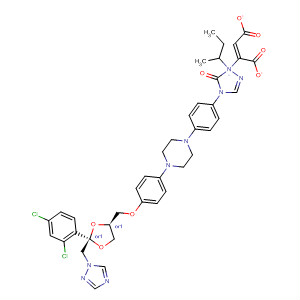 3H-1,2,4-Triazol-3-one,4-[4-[4-[4-[[(2R,4S)-2-(2,4-dichlorophenyl)-2-(1H-1,2,4-triazol-1-ylmethyl)-1,3-dioxolan-4-yl]methoxy]phenyl]-1-piperazinyl]phenyl]-2,4-dihydro-2-(1-methylpropyl)-, rel-, (2E)-2-butenedioate