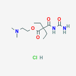 2-(dimethylamino)ethyl 2-(carbamoylcarbamoyl)-2-ethylbutanoate hydrochloride (1:1)