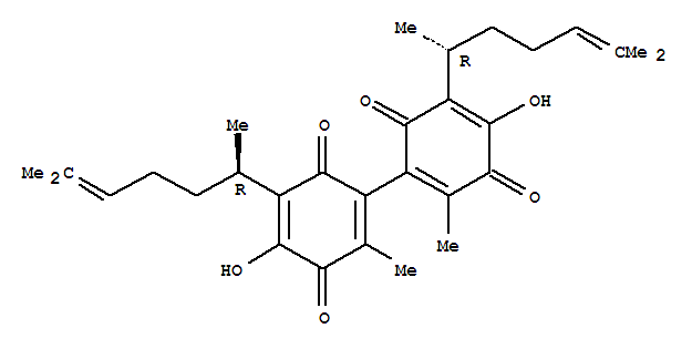 2,2-Dimethyl-4,4-dihydroxy-5,5-bis[(R)-1,5-dimethyl-4-hexenyl]-1,1-bi[1,4-cyclohexadiene]-3,3,6,6-tetrone