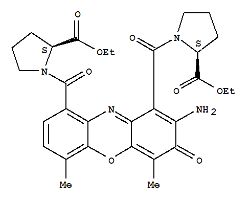 diethyl 1,1'-[(2-amino-4,6-dimethyl-3-oxo-3H-phenoxazine-1,9-diyl)dicarbonyl]dipyrrolidine-2-carboxylate 