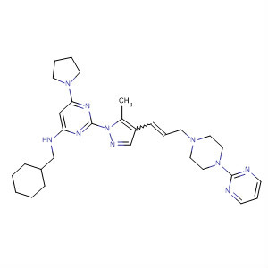4-Pyrimidinamine,N-(cyclohexylmethyl)-2-[5-methyl-4-[3-[4-(2-pyrimidinyl)-1-piperazinyl]-1-propenyl]-1H-pyrazol-1-yl]-6-(1-pyrrolidinyl)-