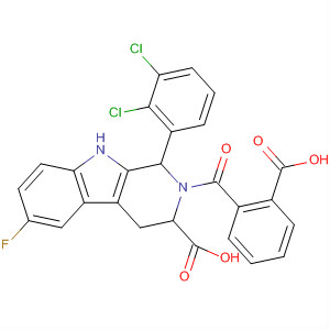 1H-Pyrido[3,4-b]indole-3-carboxylic acid,2-(2-carboxybenzoyl)-1-(2,3-dichlorophenyl)-6-fluoro-2,3,4,9-tetrahydro-