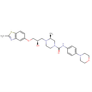 1-Piperazinecarboxamide,4-[(2R)-2-hydroxy-3-[(2-methyl-5-benzothiazolyl)oxy]propyl]-3-methyl-N-[4-(4-morpholinyl)phenyl]-, (3S)-