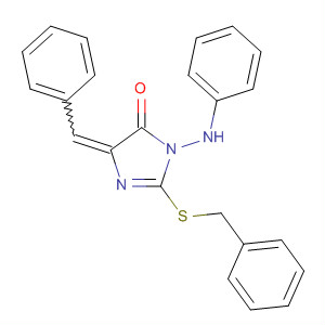 4H-Imidazol-4-one,3,5-dihydro-3-(phenylamino)-5-(phenylmethylene)-2-[(phenylmethyl)thio]-