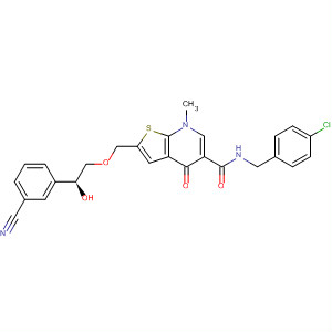 Thieno[2,3-b]pyridine-5-carboxamide,N-[(4-chlorophenyl)methyl]-2-[[(2S)-2-(3-cyanophenyl)-2-hydroxyethoxy]methyl]-4,7-dihydro-7-methyl-4-oxo-