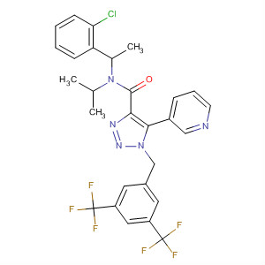 1H-1,2,3-Triazole-4-carboxamide,1-[[3,5-bis(trifluoromethyl)phenyl]methyl]-N-[1-(2-chlorophenyl)ethyl]-N-(1-methylethyl)-5-(3-pyridinyl)-