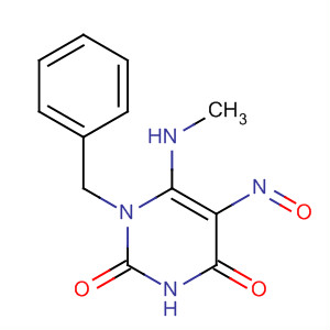 2,4(1H,3H)-Pyrimidinedione,6-(methylamino)-5-nitroso-1-(phenylmethyl)-