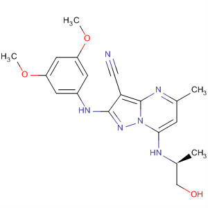 Pyrazolo[1,5-a]pyrimidine-3-carbonitrile,2-[(3,5-dimethoxyphenyl)amino]-7-[[(1S)-2-hydroxy-1-methylethyl]amino]-5-methyl-