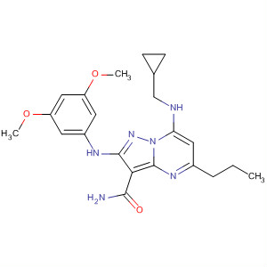 Pyrazolo[1,5-a]pyrimidine-3-carboxamide,7-[(cyclopropylmethyl)amino]-2-[(3,5-dimethoxyphenyl)amino]-5-propyl-
