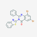 4(3H)-Quinazolinone, 3-(2-benzothiazolyl)-6,8-dibromo-2-phenyl-