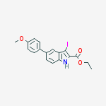 1H-Indole-2-carboxylic acid, 3-iodo-5-(4-methoxyphenyl)-, ethyl ester