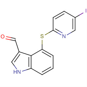 1H-Indole-3-carboxaldehyde, 4-[(5-iodo-2-pyridinyl)thio]-
