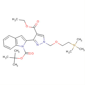 1H-Indole-1-carboxylic acid,2-[4-(ethoxycarbonyl)-1-[[2-(trimethylsilyl)ethoxy]methyl]-1H-pyrazol-3-yl]-, 1,1-dimethylethyl ester