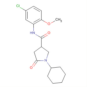 3-Pyrrolidinecarboxamide,N-(5-chloro-2-methoxyphenyl)-1-cyclohexyl-5-oxo-