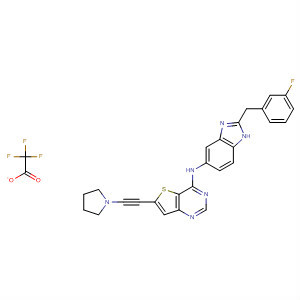 Thieno[3,2-d]pyrimidin-4-amine,N-[2-[(3-fluorophenyl)methyl]-1H-benzimidazol-5-yl]-6-[(2R)-2-pyrrolidinylethynyl]-, trifluoroacetate