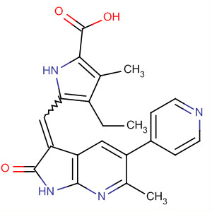 1H-Pyrrole-2-carboxylic acid,5-[[1,2-dihydro-6-methyl-2-oxo-5-(4-pyridinyl)-3H-pyrrolo[2,3-b]pyridin-3-ylidene]methyl]-4-ethyl-3-methyl-
