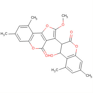 4H-Furo[3,2-c][1]benzopyran-4-one,2,3-dihydro-3-(4-hydroxy-5,7-dimethyl-2-oxo-2H-1-benzopyran-3-yl)-2-methoxy-7,9-dimethyl-