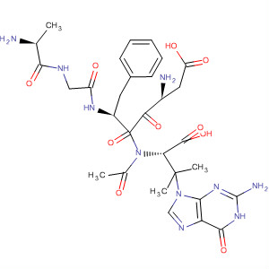 L-Valine,N-acetyl-3-(2-amino-1,6-dihydro-6-oxo-9H-purin-9-yl)-L-alanylglycyl-L-a-aspartyl-D-phenylalanyl-