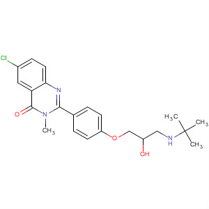4(3H)-Quinazolinone,6-chloro-2-[4-[3-[(1,1-dimethylethyl)amino]-2-hydroxypropoxy]phenyl]-3-methyl-