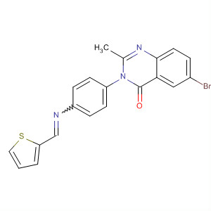 4(3H)-Quinazolinone,6-bromo-2-methyl-3-[4-[(2-thienylmethylene)amino]phenyl]-