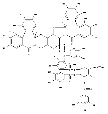 a-D-Glucopyranose, cyclic2,3:4,6-bis(4,4',5,5',6,6'-hexahydroxy[1,1'-biphenyl]-2,2'-dicarboxylate)1-[2-[5-[[[2,3-bis-O-(3,4,5-trihydroxybenzoyl)-b-D-glucopyranosyl]oxy]carbonyl]-2,3-dihydroxyphenoxy]-3,4,5-trihydroxybenzoate],stereoisomer