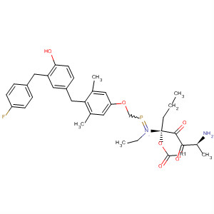 L-Alanine,N,N'-[[[4-[[3-[(4-fluorophenyl)methyl]-4-hydroxyphenyl]methyl]-3,5-dimethylphenoxy]methyl]phosphinylidene]bis-, diethyl ester