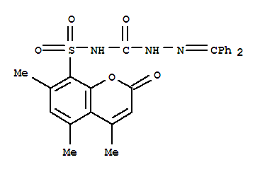 3-(benzhydrylideneamino)-1-(4,5,7-trimethyl-2-oxo-chromen-8-yl)sulfony l-urea