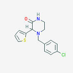 4-[(4-chlorophenyl)methyl]-3-thiophen-2-ylpiperazin-2-one