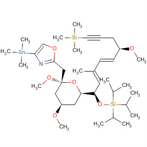 Oxazole,2-[[(2S,4R,6R)-tetrahydro-2,4-dimethoxy-6-[(1R,2E,4E,6R)-6-methoxy-3-methyl-9-(trimethylsilyl)-1-[[tris(1-methylethyl)silyl]oxy]-2,4-nonadien-8-ynyl]-2H-pyran-2-yl]methyl]-4-(trimethylstannyl)-