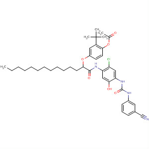 Tetradecanamide,2-[4-(acetyloxy)-3-(1,1-dimethylethyl)phenoxy]-N-[2-chloro-4-[[[(3-cyanophenyl)amino]carbonyl]amino]-5-hydroxyphenyl]-
